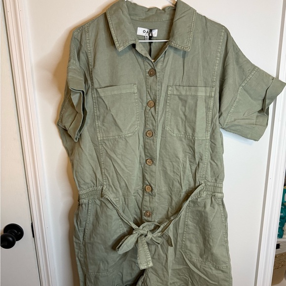 Oat New York Pants - Oat New York Olive Green Collared Shirt